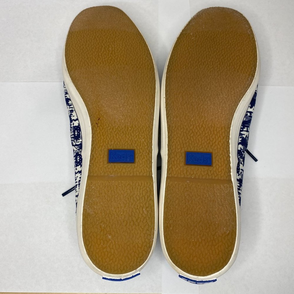 Keds Women's 9.5 Blue White Champion Ikat Oxford Tennis Shoes - Picture 7 of 9